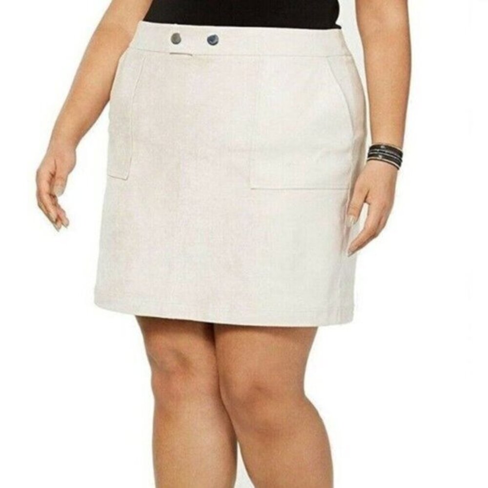 INC Sierra Sand Beige Suede Mini Skirt. XL